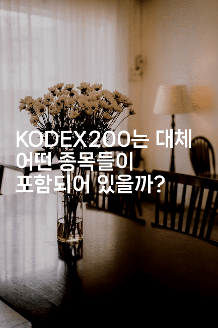 KODEX200는 대체 어떤 종목들이 포함되어 있을까?