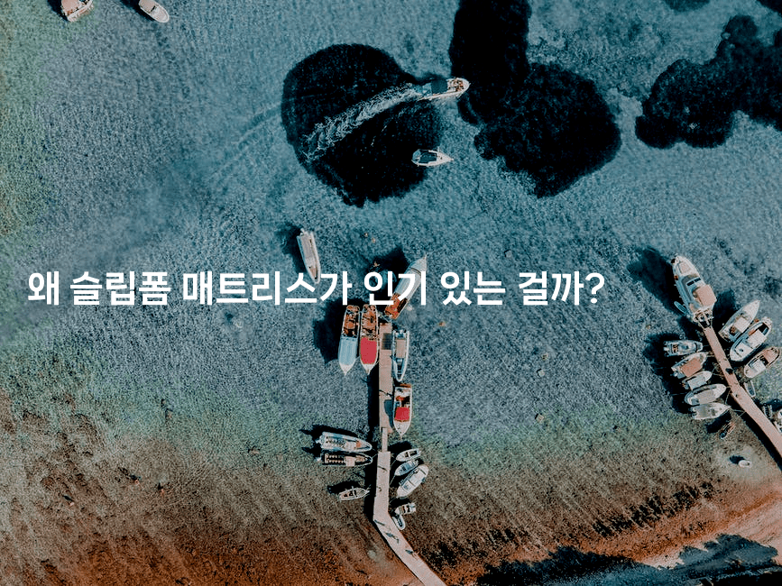 왜 슬립폼 매트리스가 인기 있는 걸까? 2-테크박스