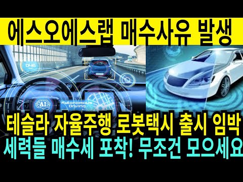 에스오에스랩 테슬라 로봇택시 출시 임박 그리고 완전자율주행 드디어 서비스 시작!